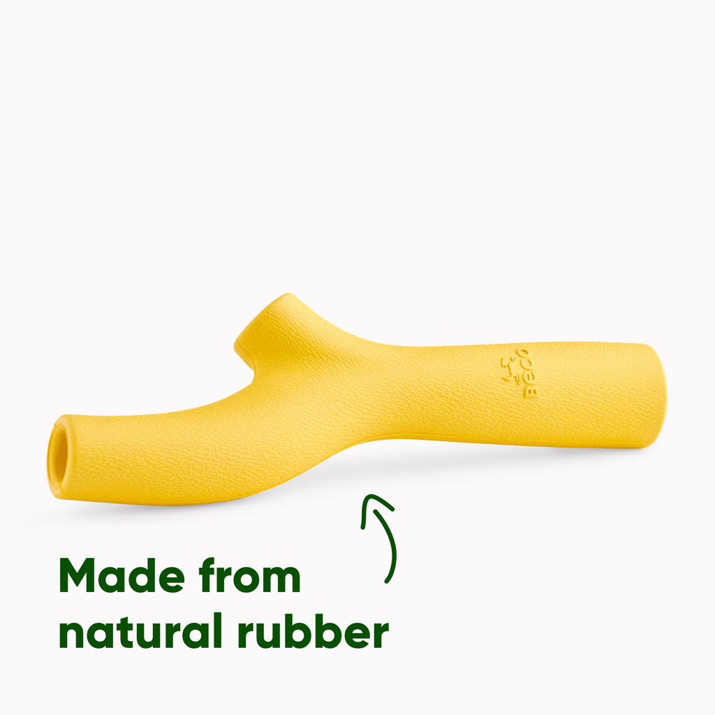 Beco Rubber Toys Yellow Natural Rubber Super Stick