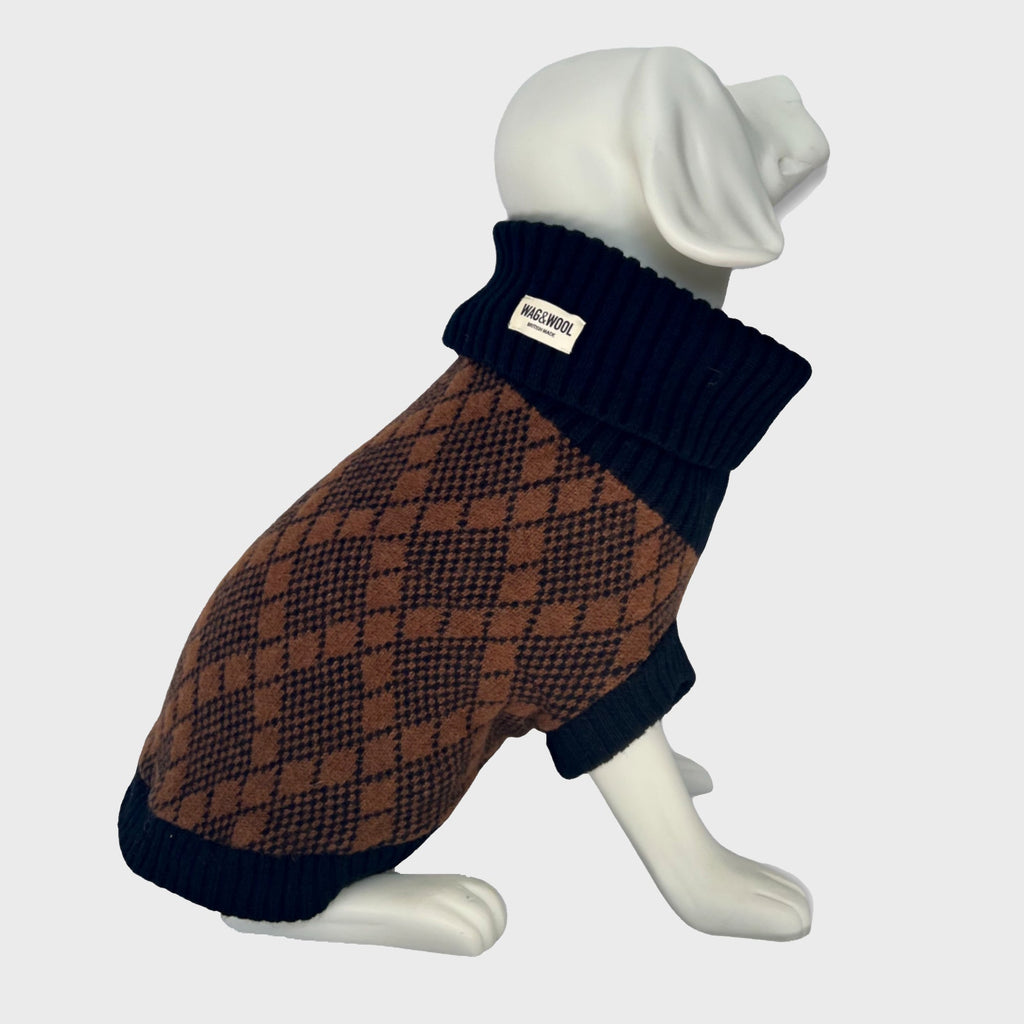 Wag & Wool Apparel & Accessories XSmall Lucy Dog Jumper Brown & Black