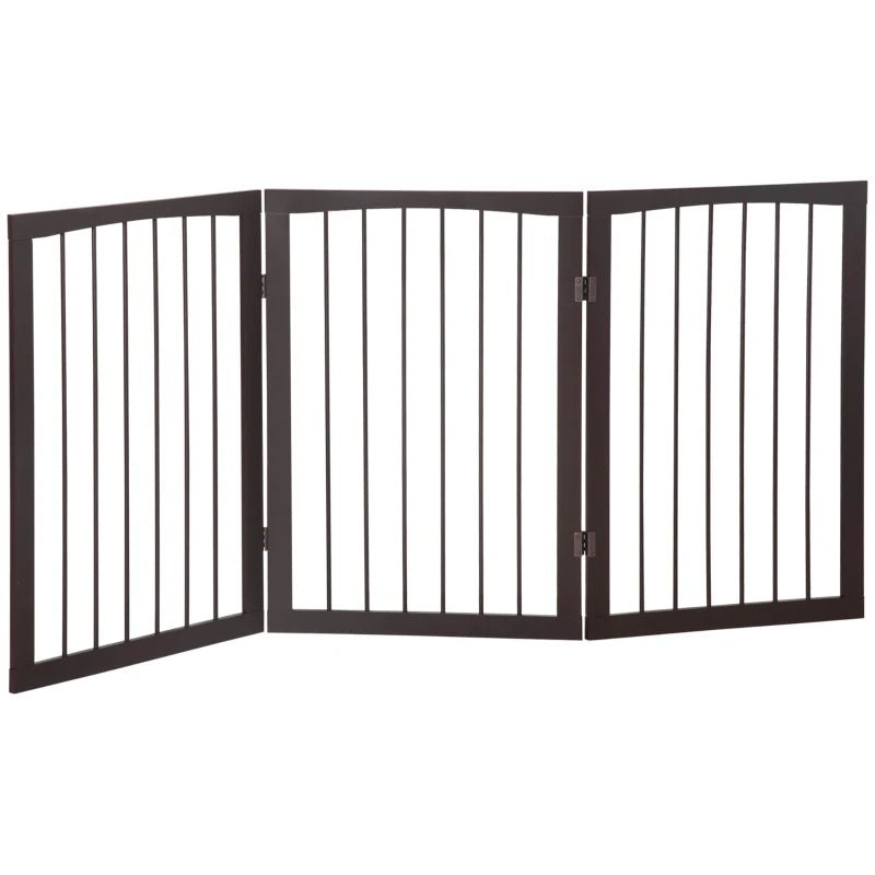 3 Panel Foldable Dog Door Gate Indoor Free Standing, 76cm Height - Slickers ◊ Doghouse