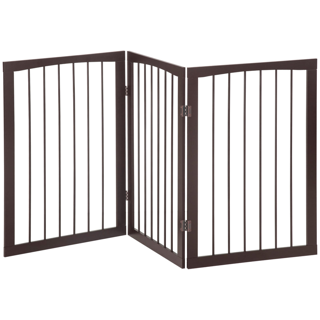 3 Panel Foldable Dog Door Gate Indoor Free Standing, 76cm Height - Slickers ◊ Doghouse