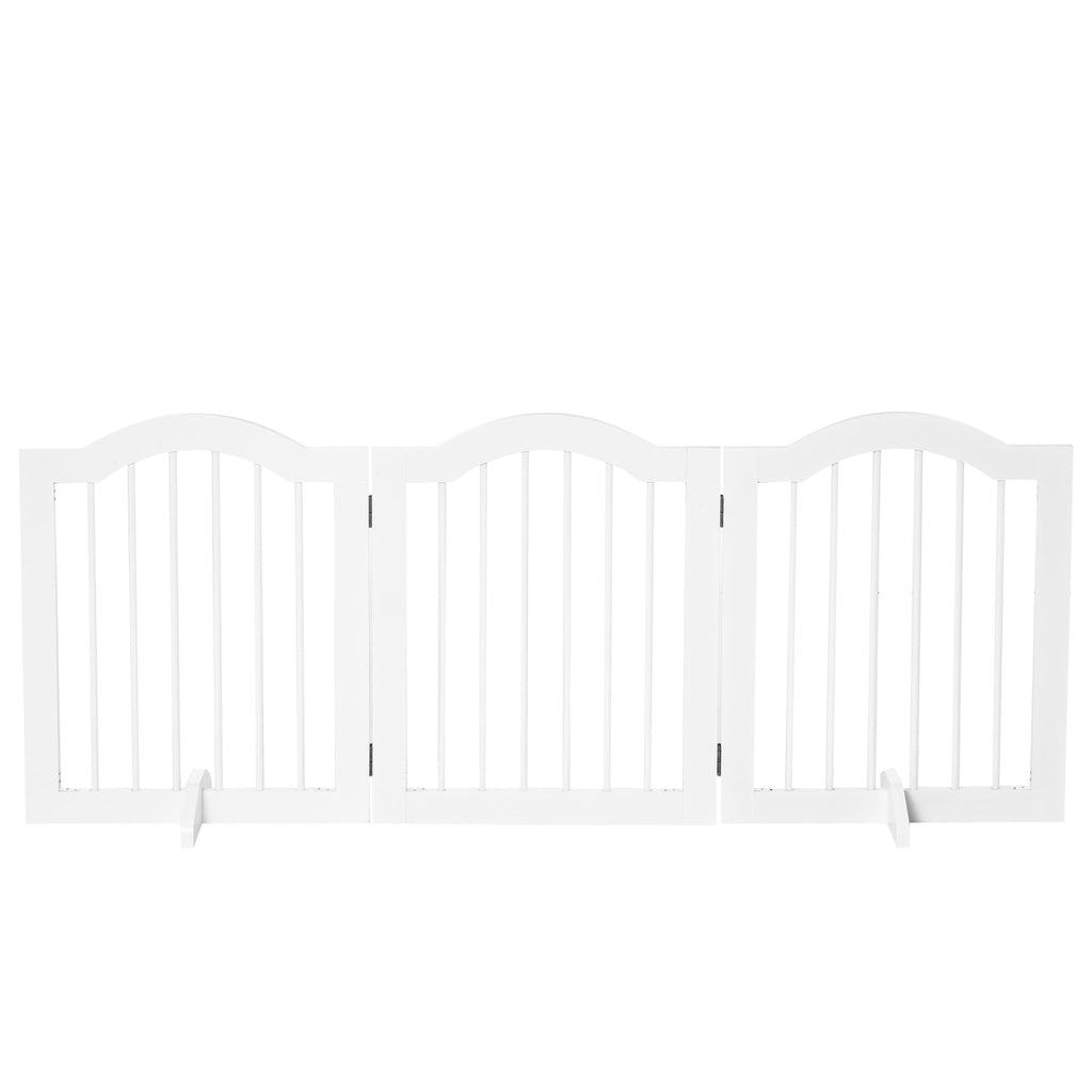 3 Panel Wooden Dog Gate with Support Feet, three colours - Slickers ◊ Doghouse