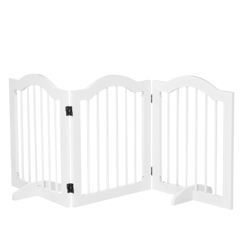 3 Panel Wooden Dog Gate with Support Feet, three colours - Slickers ◊ Doghouse