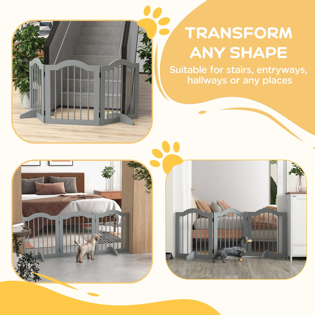 3 Panel Wooden Dog Gate with Support Feet, three colours - Slickers ◊ Doghouse