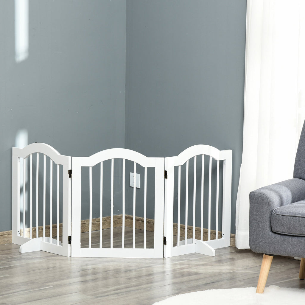 3 Panel Wooden Dog Gate with Support Feet, three colours - Slickers ◊ Doghouse