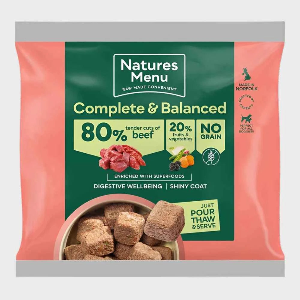 80/20 Tender Cuts of Beef with Superfoods 1Kg For Adult Dogs