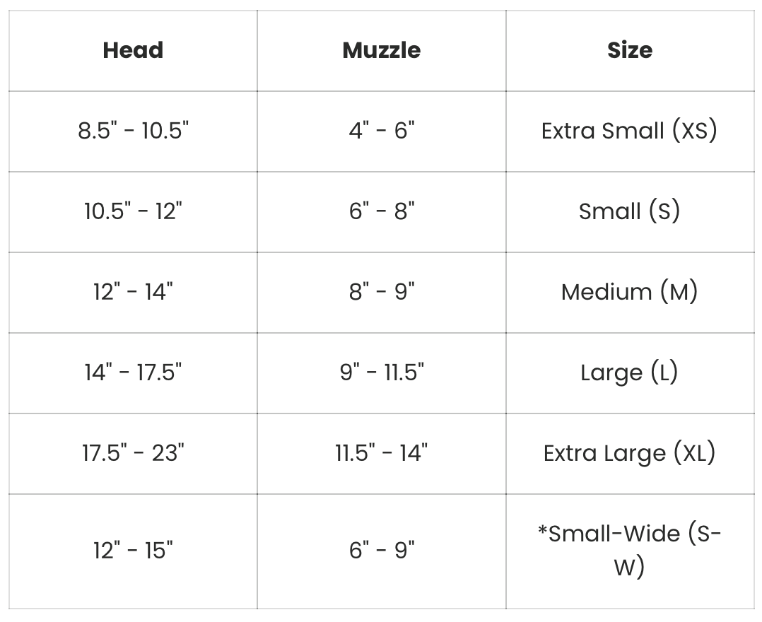 Rex Specs Dog Goggles V2 - Riptide Purple measuring guide