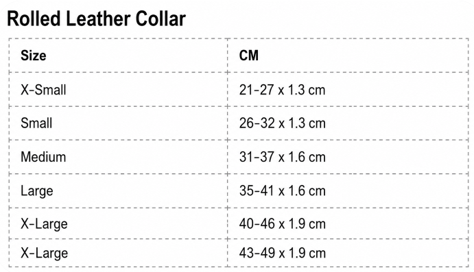 Rolled Leather Collar measuring guide
