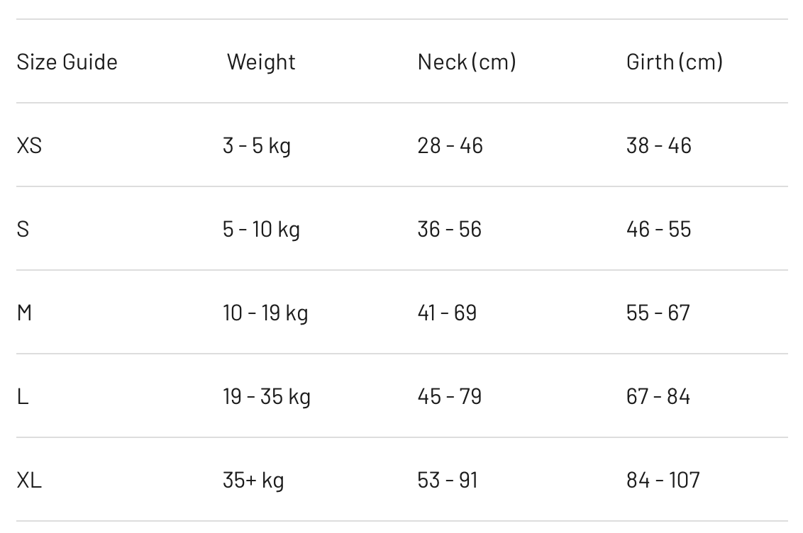 Quick Fit Harness measuring guide