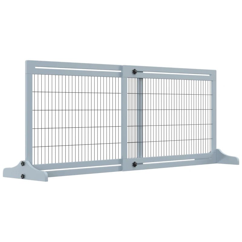 Adjustable Dog Gate with Support Feet, 69H x 104 - 183 cm, two colours - Slickers ◊ Doghouse