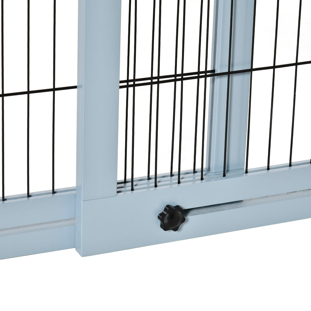 Adjustable Dog Gate with Support Feet, 69H x 104 - 183 cm, two colours - Slickers ◊ Doghouse