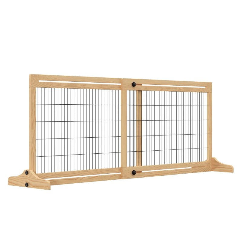 Adjustable Dog Gate with Support Feet, 69H x 104 - 183 cm, two colours - Slickers ◊ Doghouse