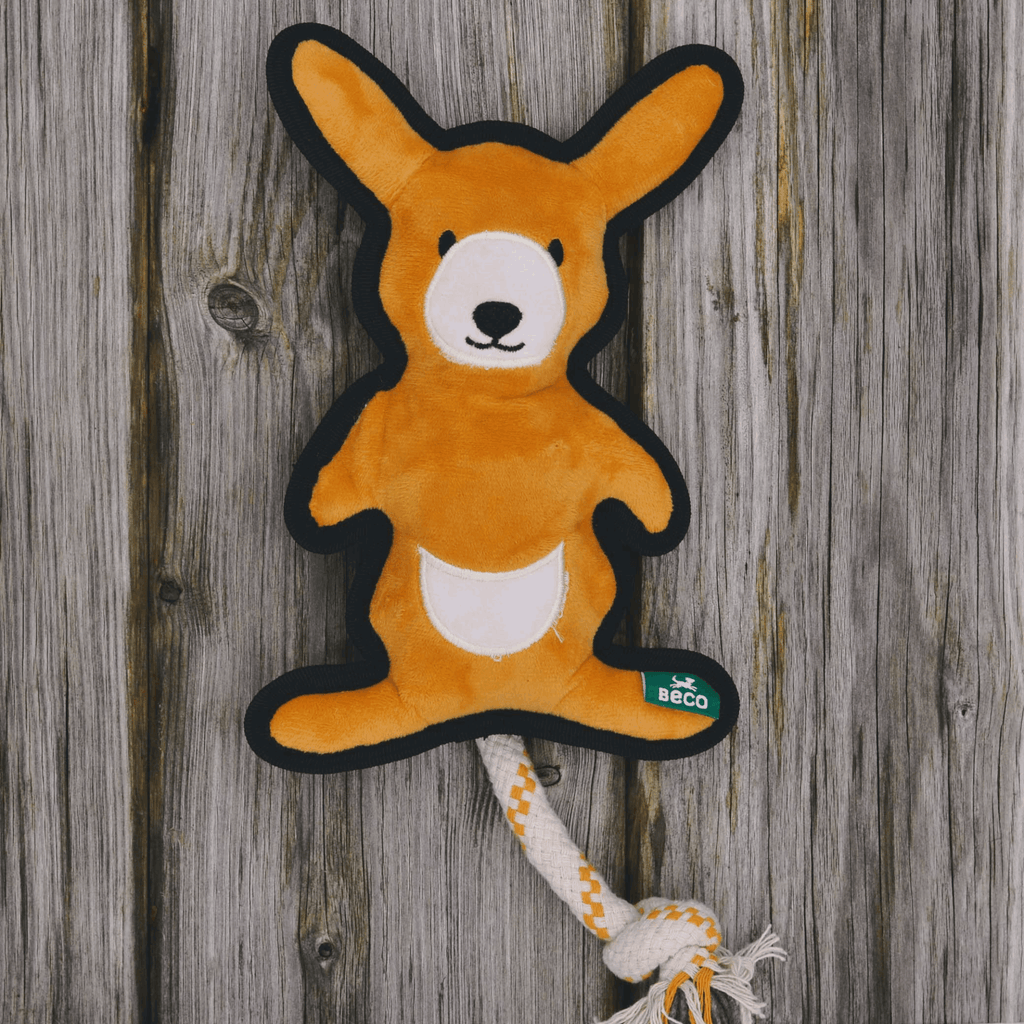 Beco Rough & Tough Recycled Dog Toy, Kangaroo - Slickers ‚óä Doghouse