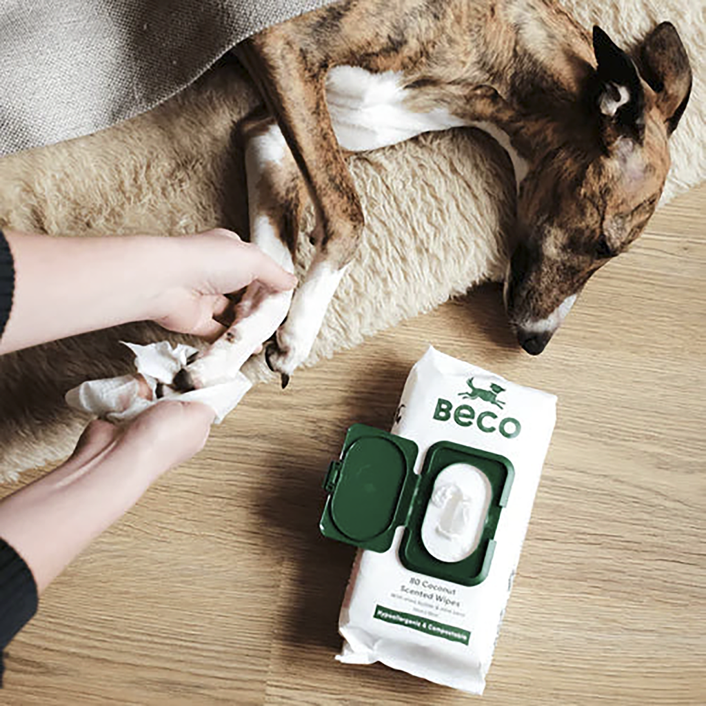 Beco Dog Wipe Bamboo Dog Wipes | Coconut Scented 80 Pack