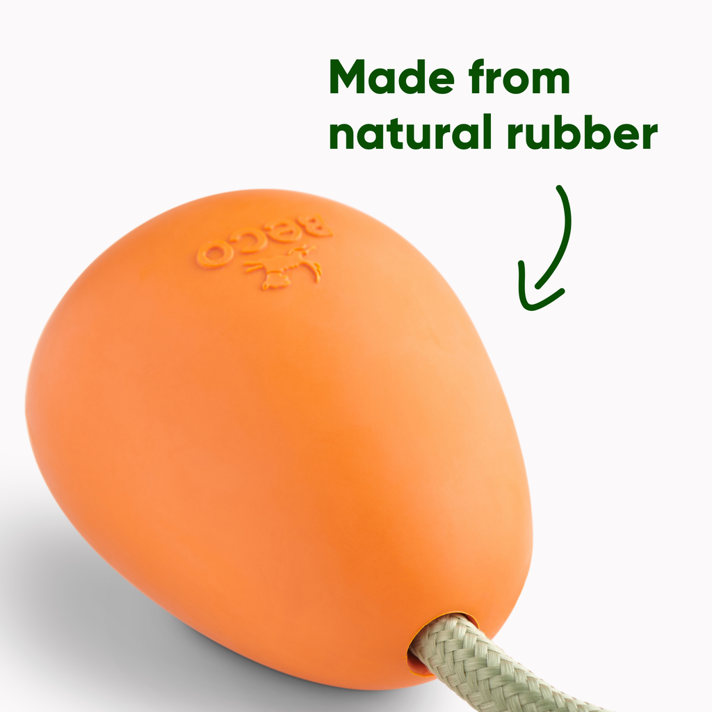 Beco Rubber Toys Natural Rubber Slinger Pebble