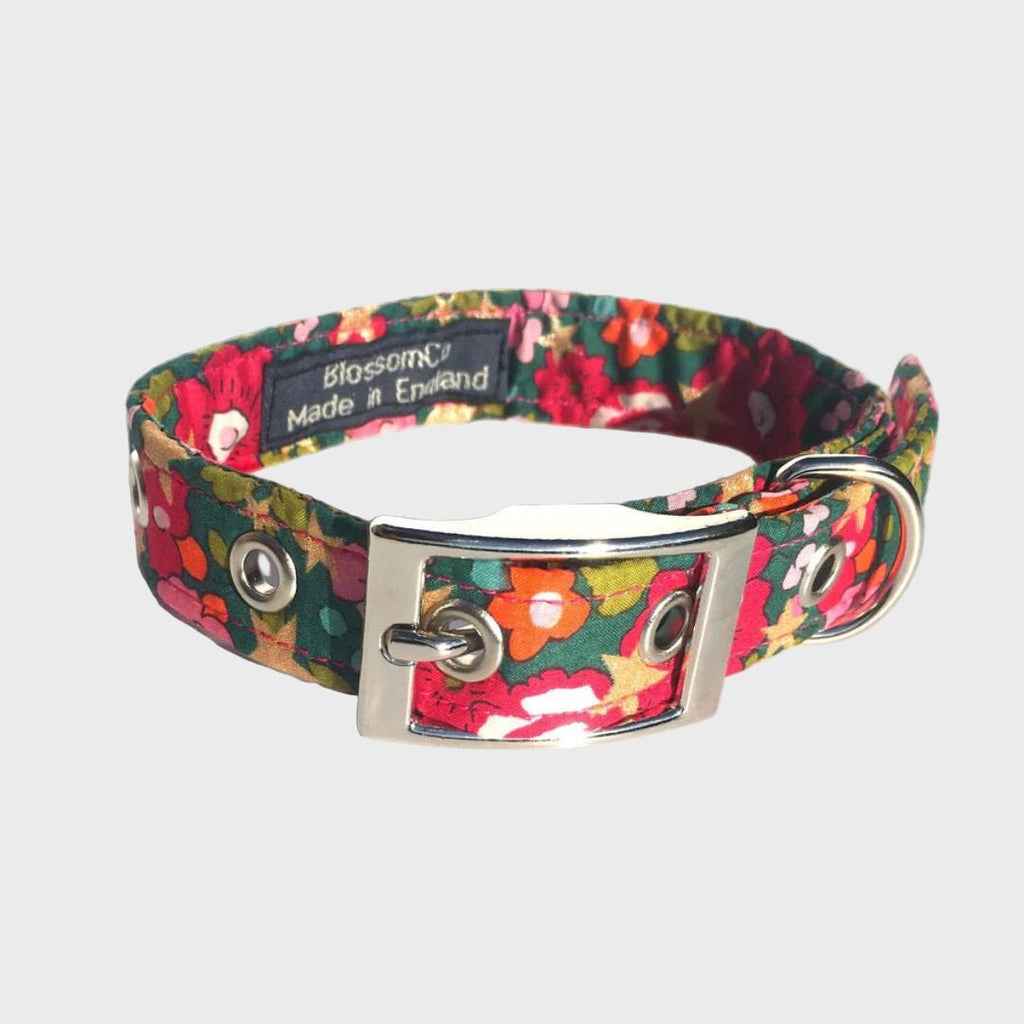 Betsy Star - Liberty Print Christmas Dog Collar - Slickers ◊ Doghouse