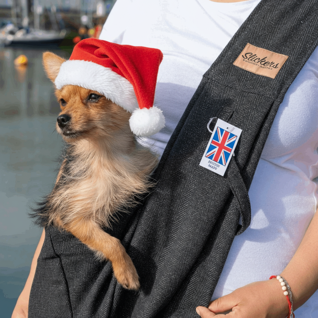 Black Tweed Dog Sling