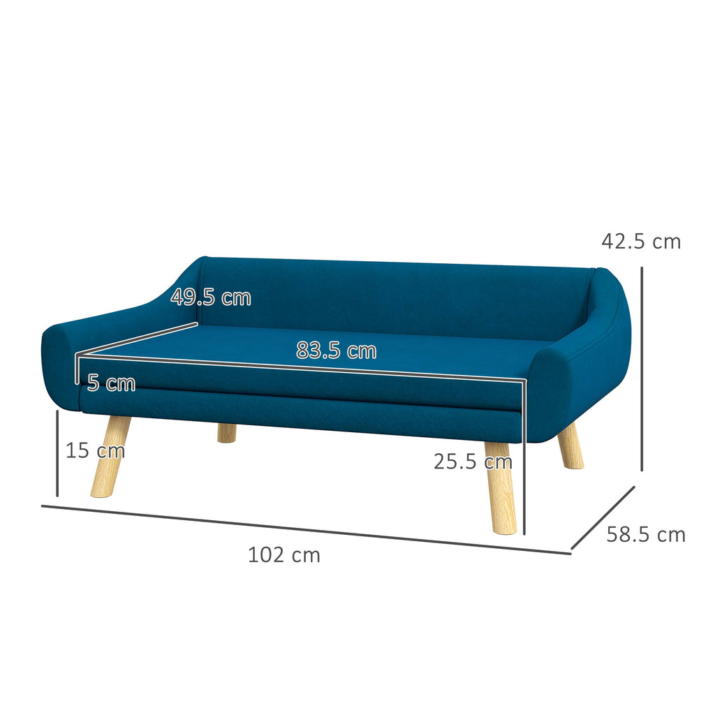 Dog Couch for Medium and Large Dogs in Blue - Slickers ◊ Doghouse