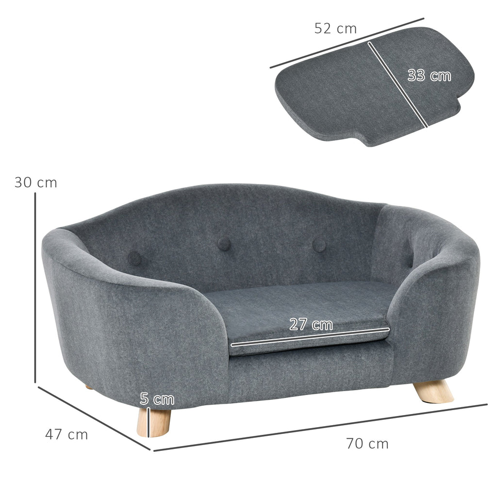 Dog Sofa Bed for Mini Size Dogs in Grey - Slickers ◊ Doghouse