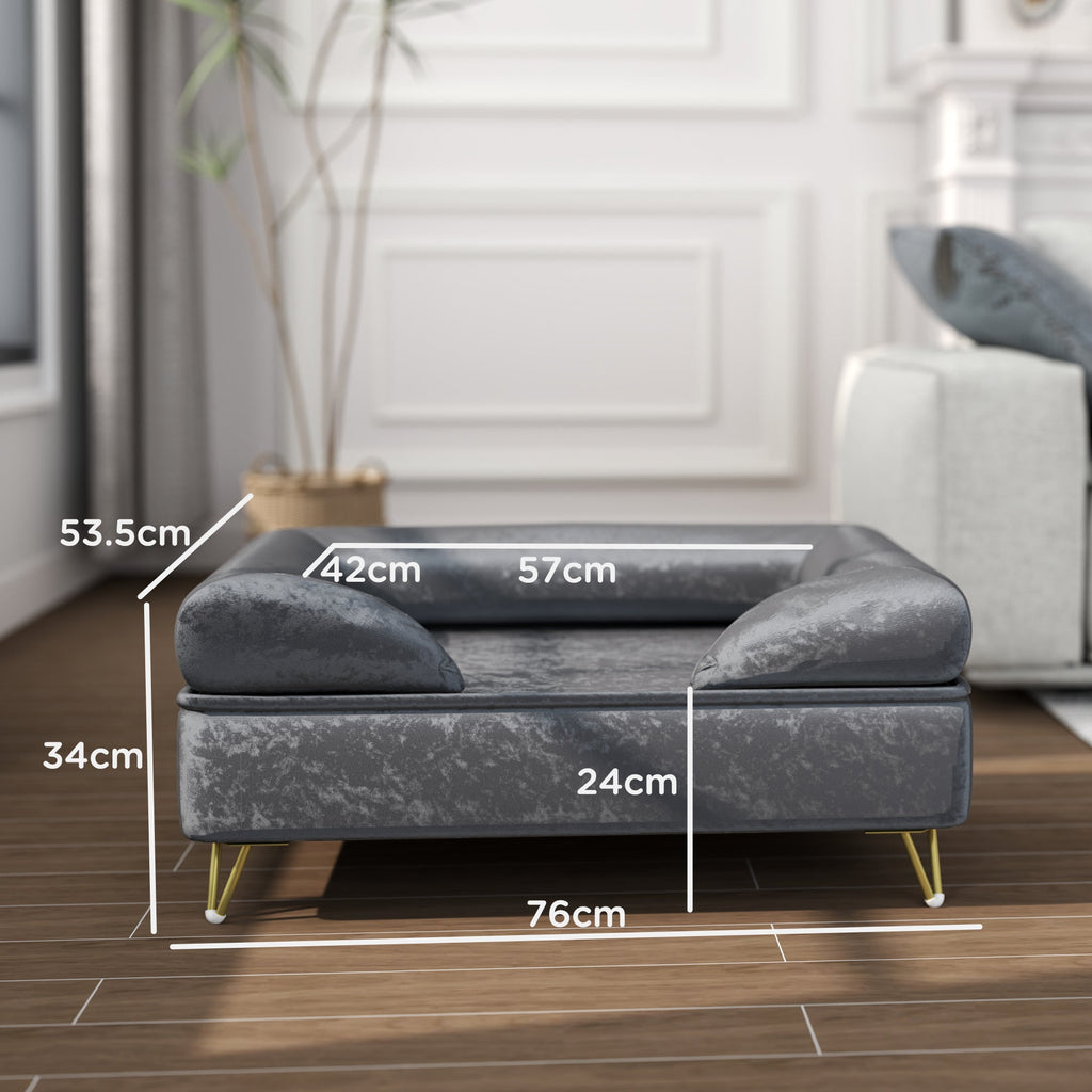 Dog Sofa for Small and Medium Sized Dogs in Dark Grey - Slickers ◊ Doghouse