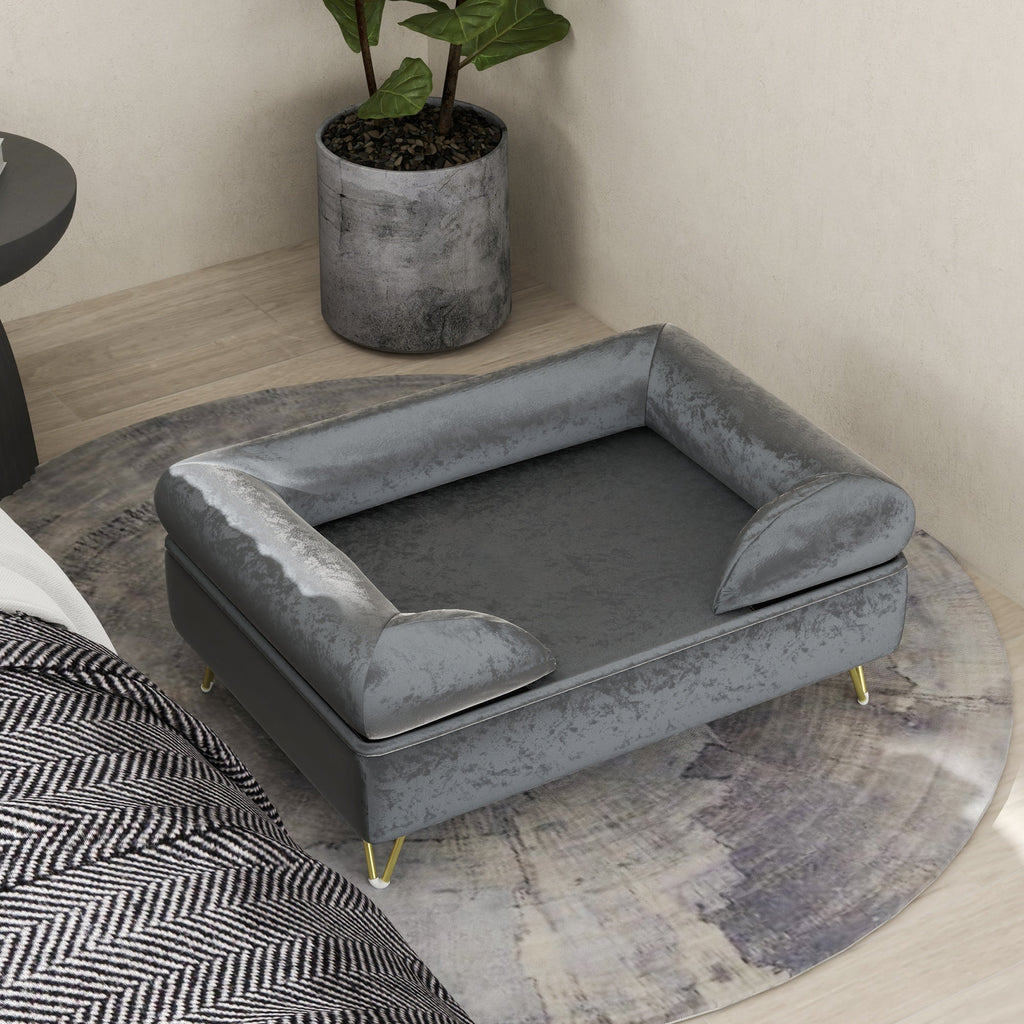 Dog Sofa for Small and Medium Sized Dogs in Dark Grey - Slickers ◊ Doghouse