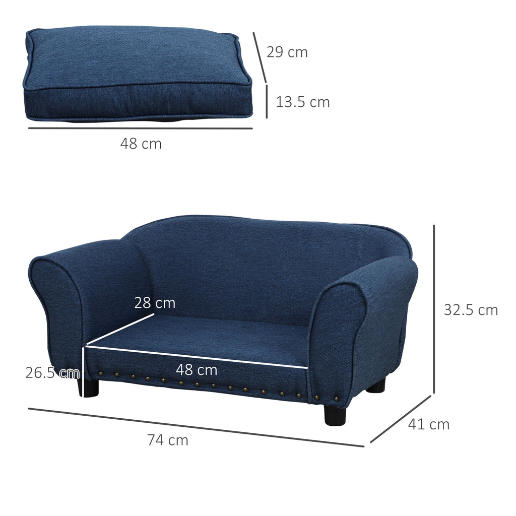 Dog Sofa for XS and S Size Dogs in Blue - Slickers ◊ Doghouse