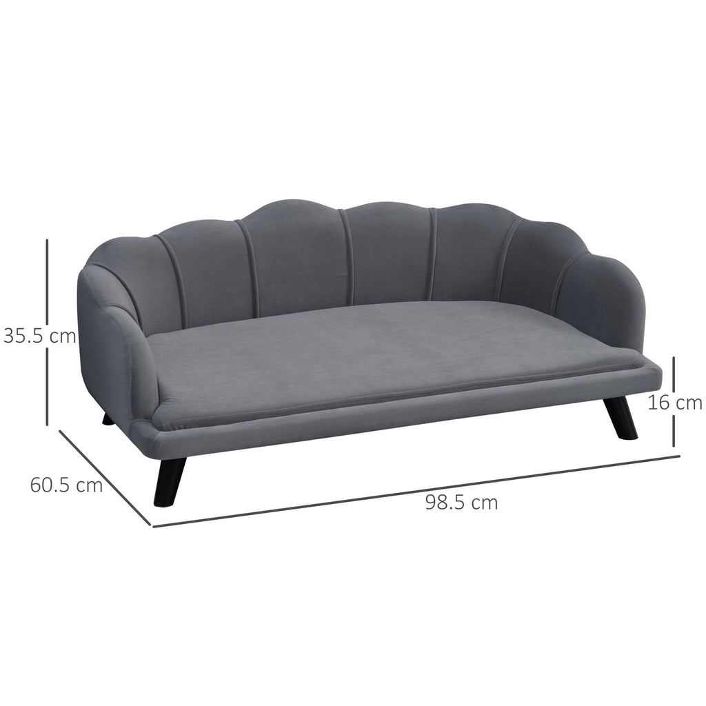 Dog Sofa Style Bed for Medium to Large Dogs in Grey - Slickers ◊ Doghouse