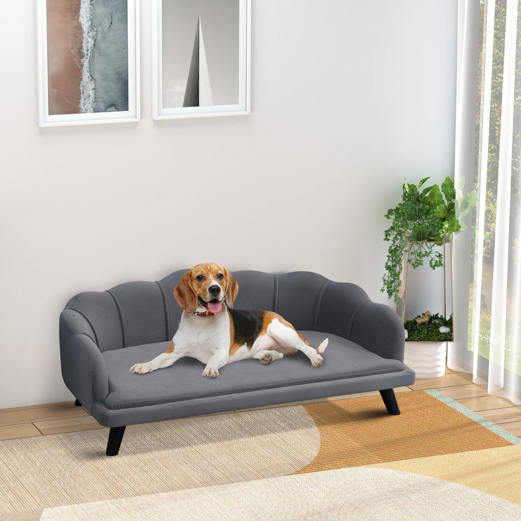 Dog Sofa Style Bed for Medium to Large Dogs in Grey - Slickers ◊ Doghouse