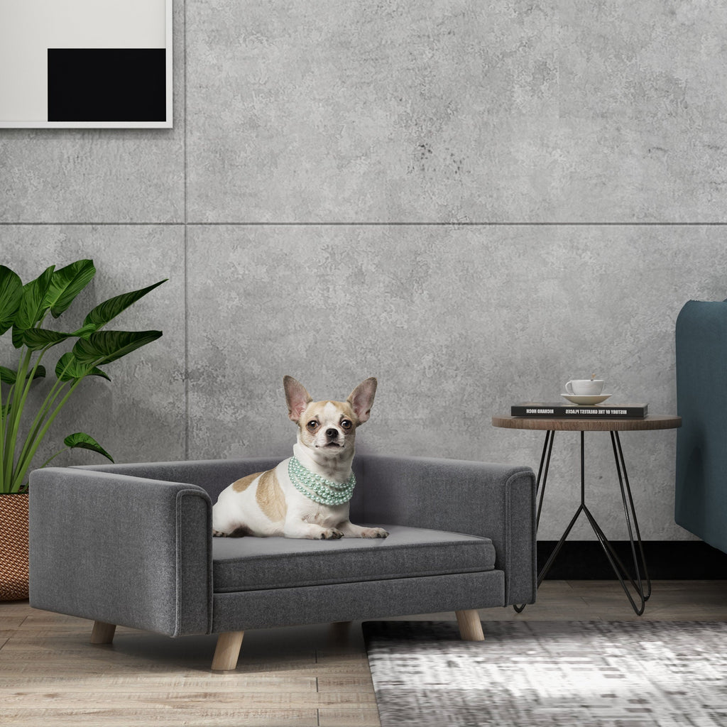 Elevated Dog Sofa Bed for Medium and Small Dogs in Grey - Slickers ◊ Doghouse