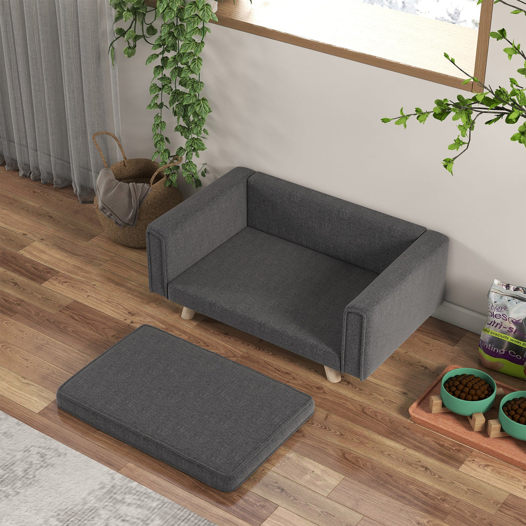 Elevated Dog Sofa Bed for Medium and Small Dogs in Grey - Slickers ◊ Doghouse
