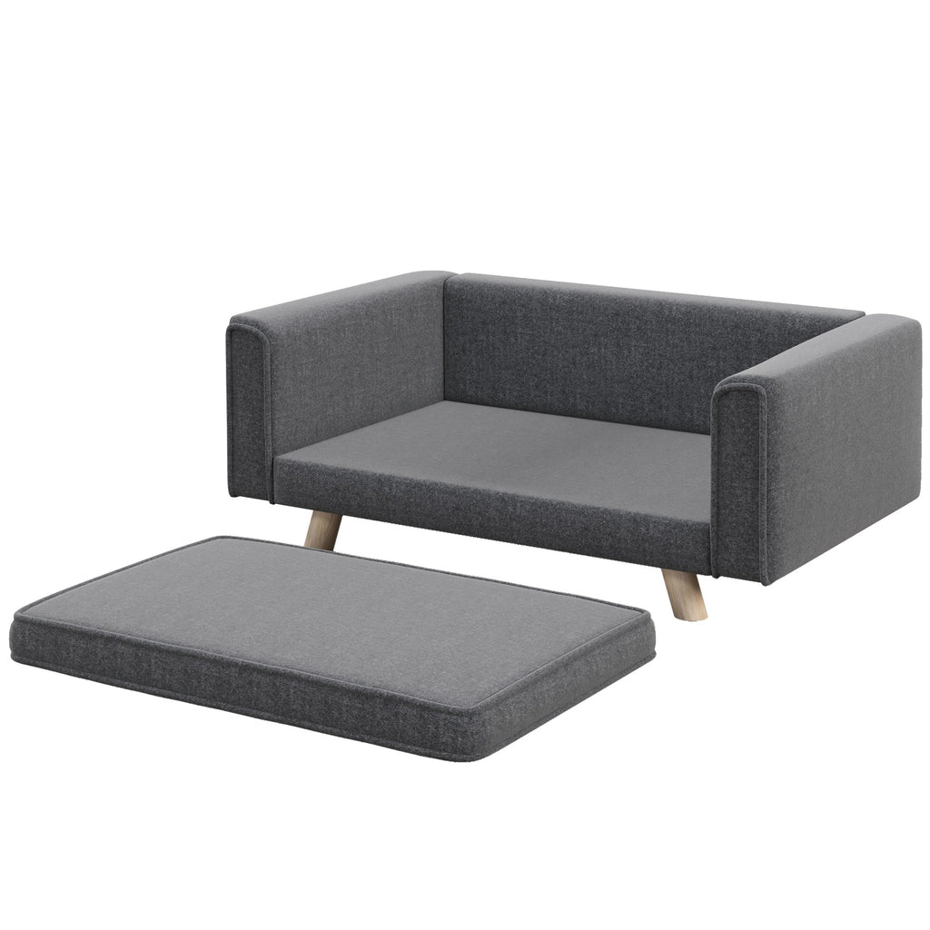 Elevated Dog Sofa Bed for Medium and Small Dogs in Grey - Slickers ◊ Doghouse