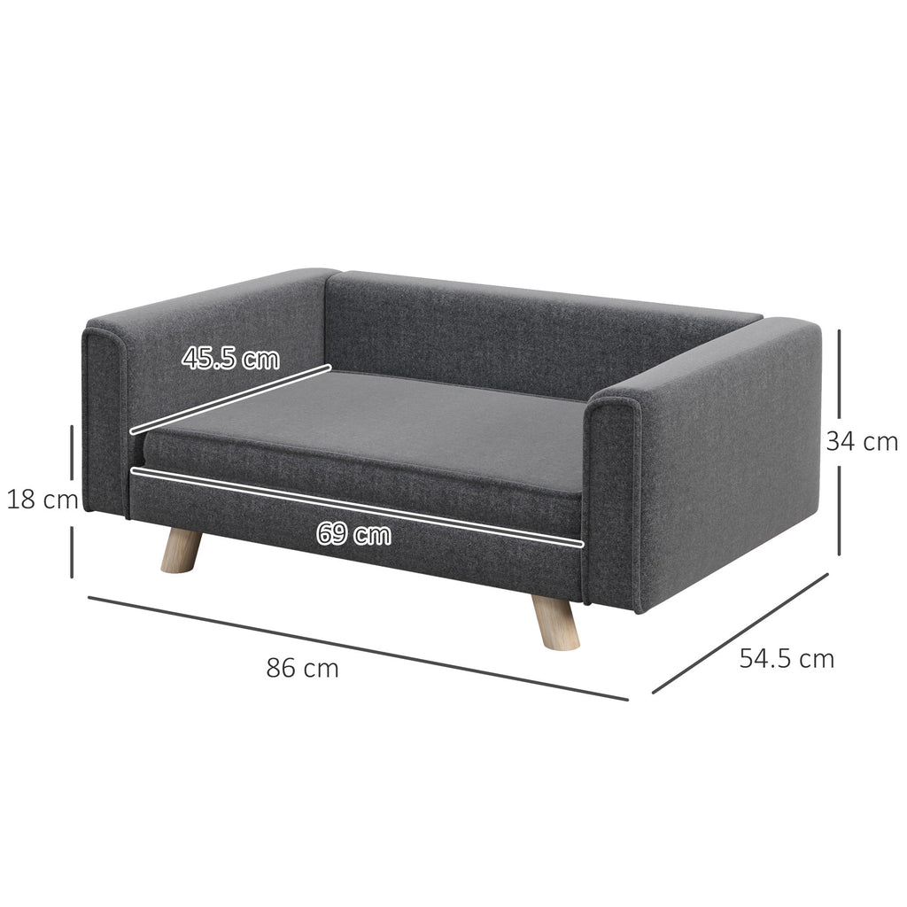 Elevated Dog Sofa Bed for Medium and Small Dogs in Grey - Slickers ◊ Doghouse