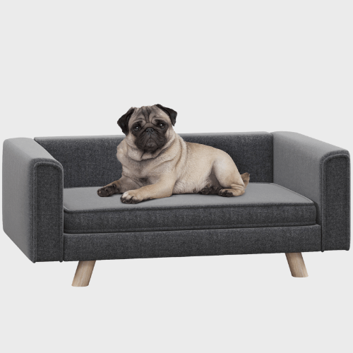 Elevated Dog Sofa Bed for Medium and Small Dogs in Grey - Slickers ◊ Doghouse