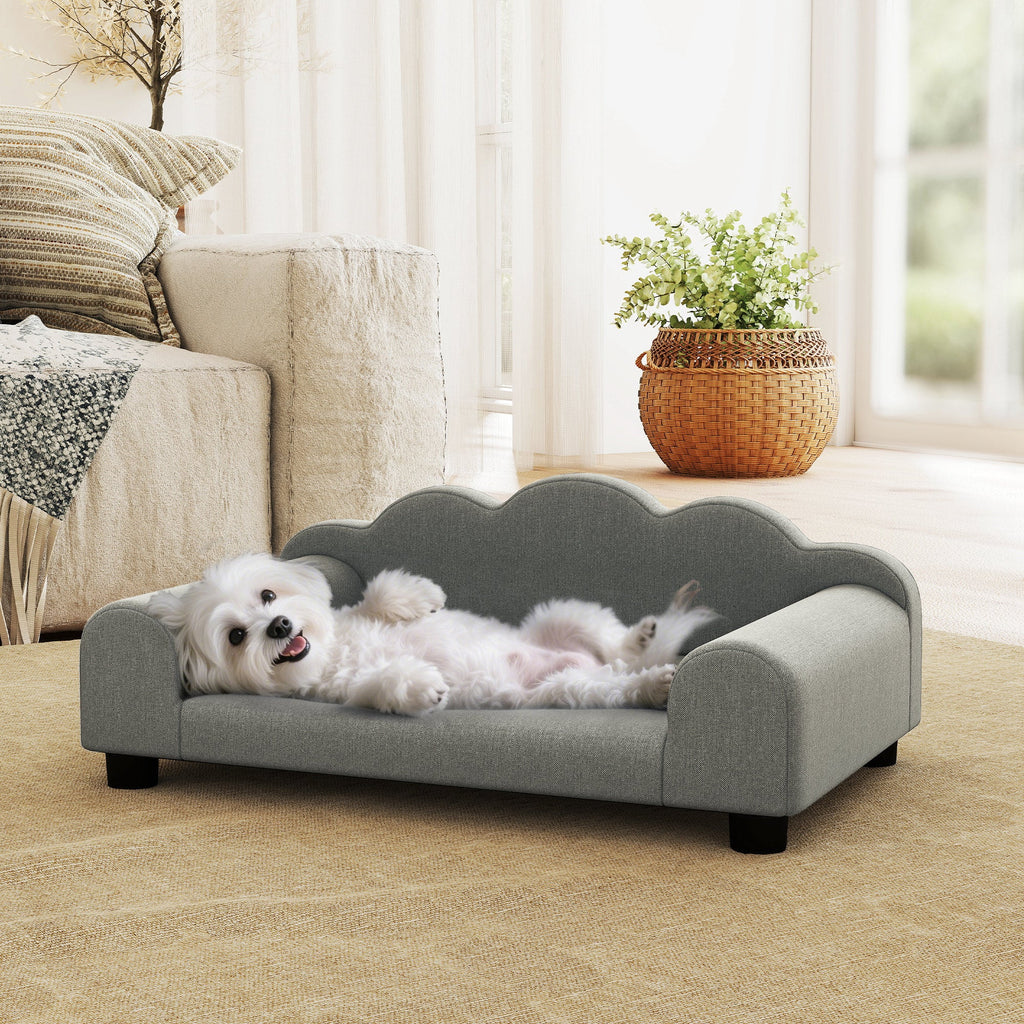 Elevated Dog Sofa Bed for Small Dogs in Grey - Slickers ◊ Doghouse