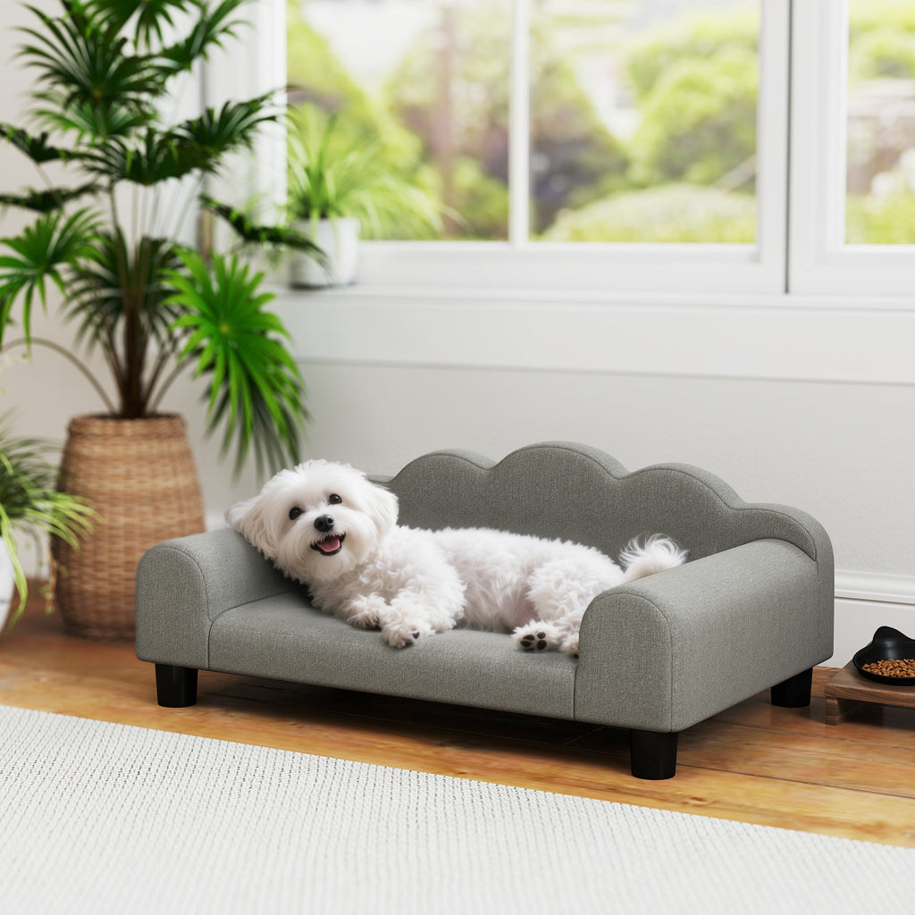 Elevated Dog Sofa Bed for Small Dogs in Grey - Slickers ◊ Doghouse