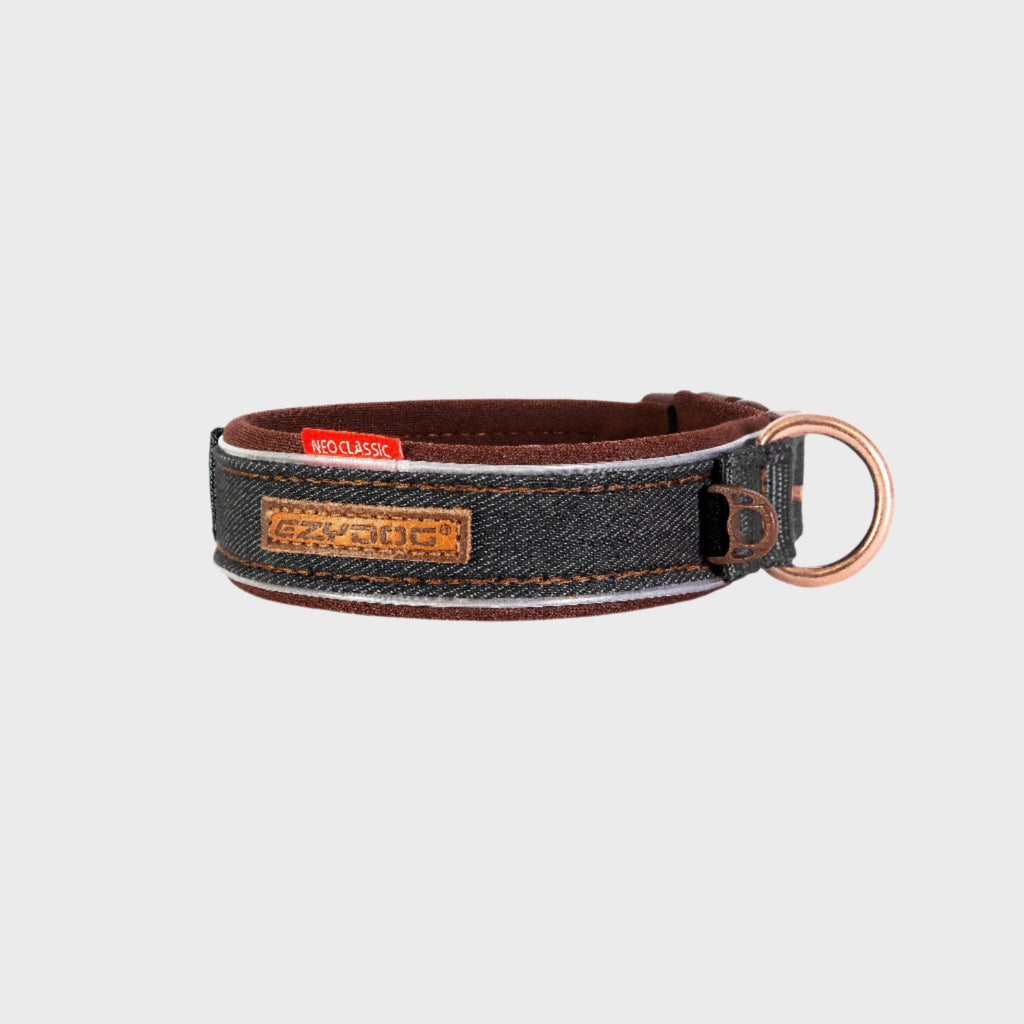 EzyDog Collar Small / Black Denim Neo Classic Dog Collar