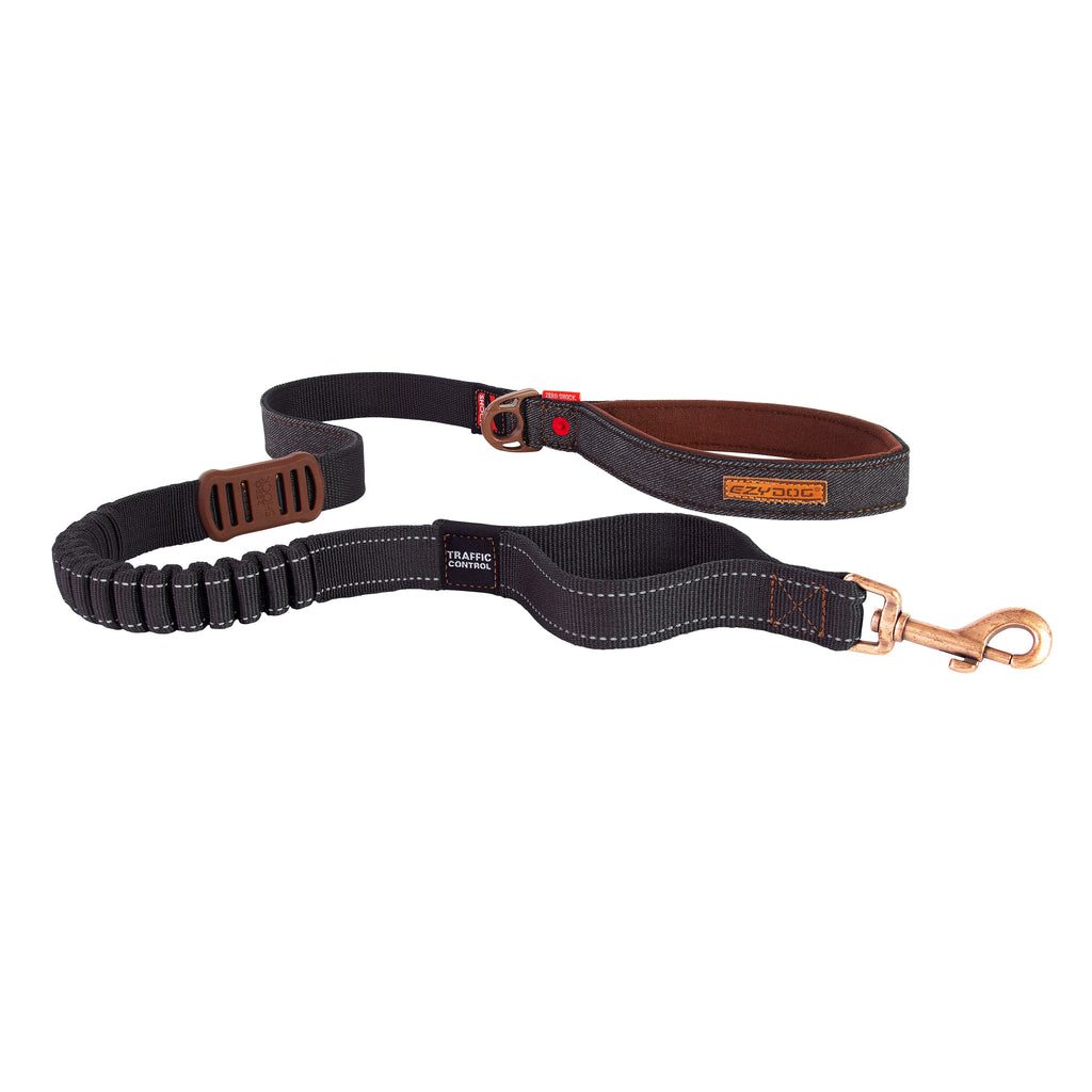 EzyDog Lead 48" / Black Denim Zero Shock Dog Lead