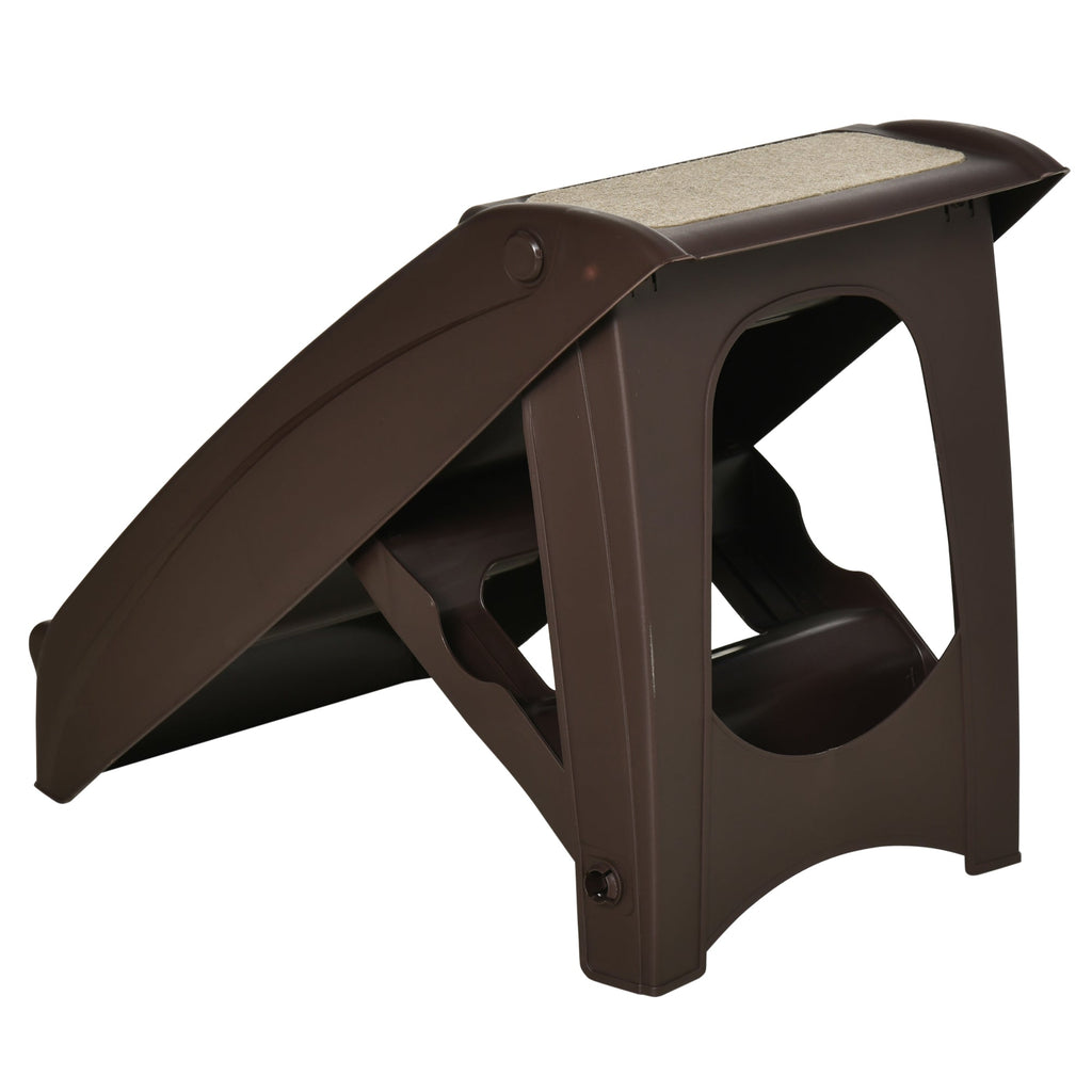 Foldable Four - Step Pet Stairs with Non - Slip Mats 62 x 38 x 49.5cm - Slickers ◊ Doghouse