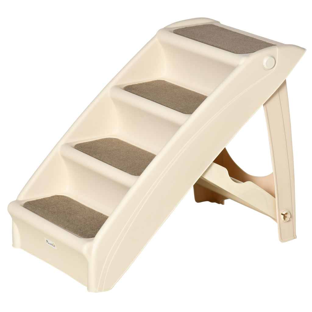 Foldable Four - Step Pet Stairs with Non - Slip Mats 62 x 38 x 49.5cm - Slickers ◊ Doghouse