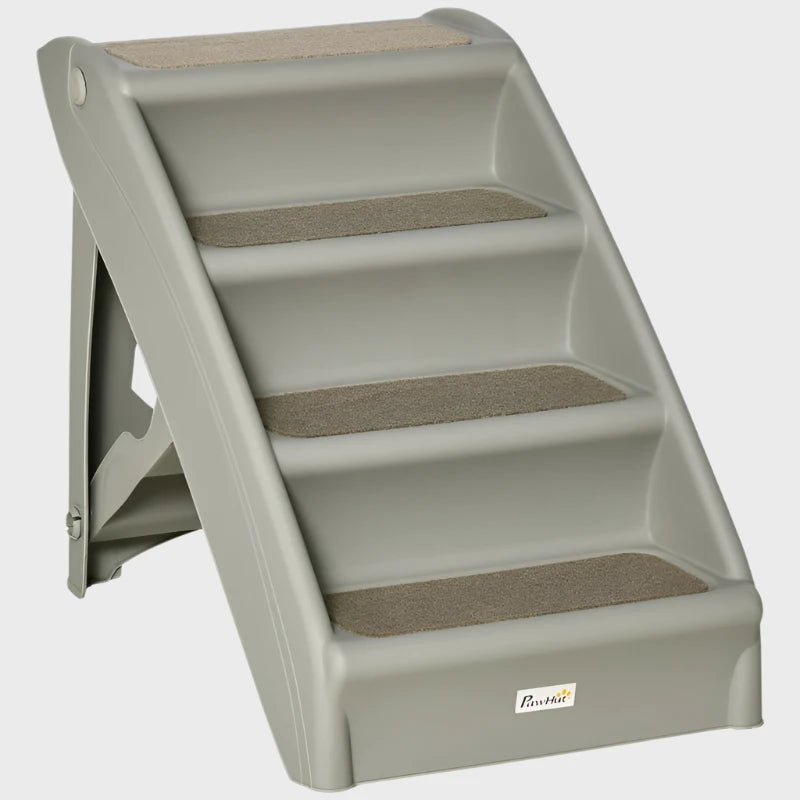 Foldable Four - Step Pet Stairs with Non - Slip Mats 62 x 38 x 49.5cm - Slickers ◊ Doghouse