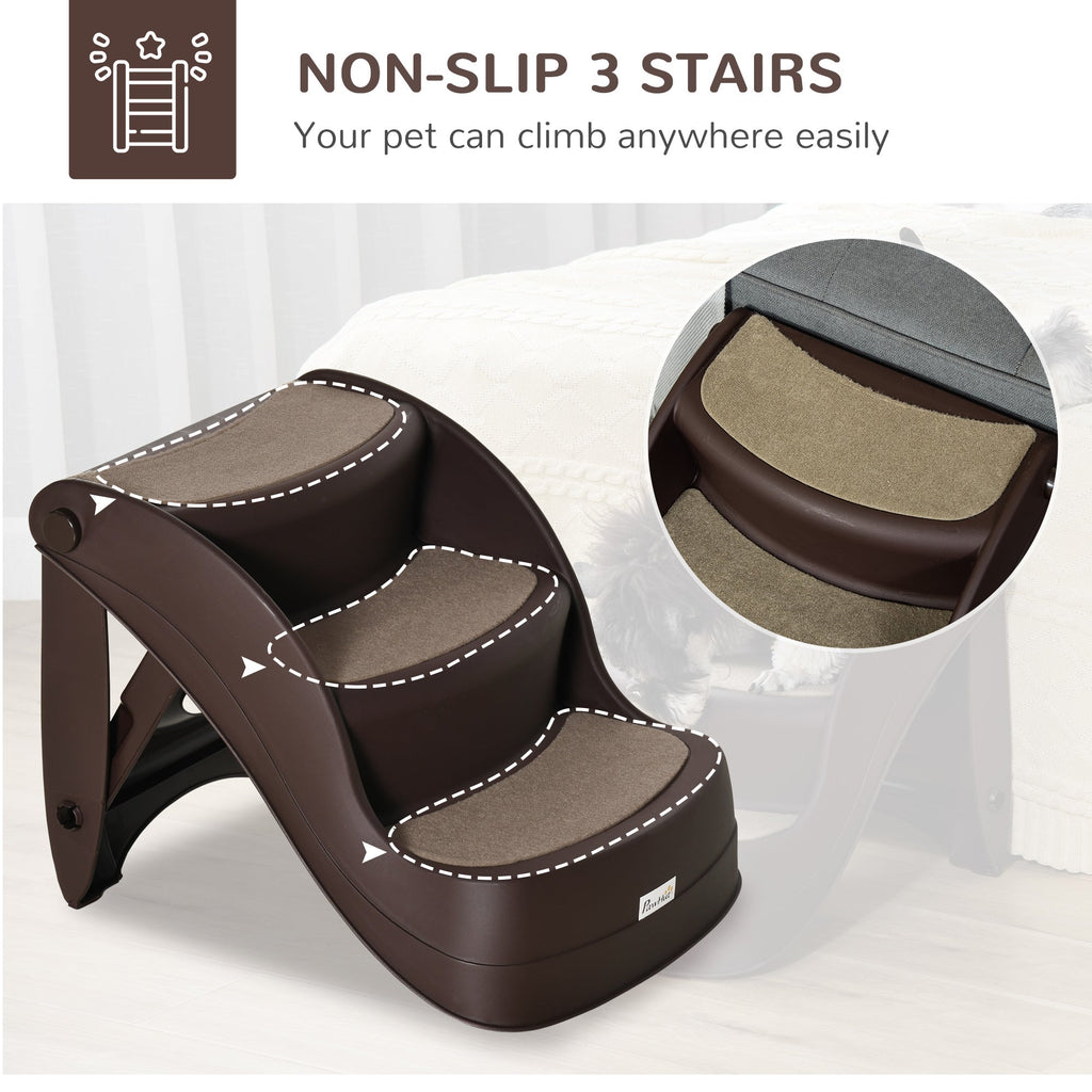 Foldable & Portable 3 - Step Dog Steps Non - slip Mats 49 x 38 x 38 cm, three colours - Slickers ◊ Doghouse