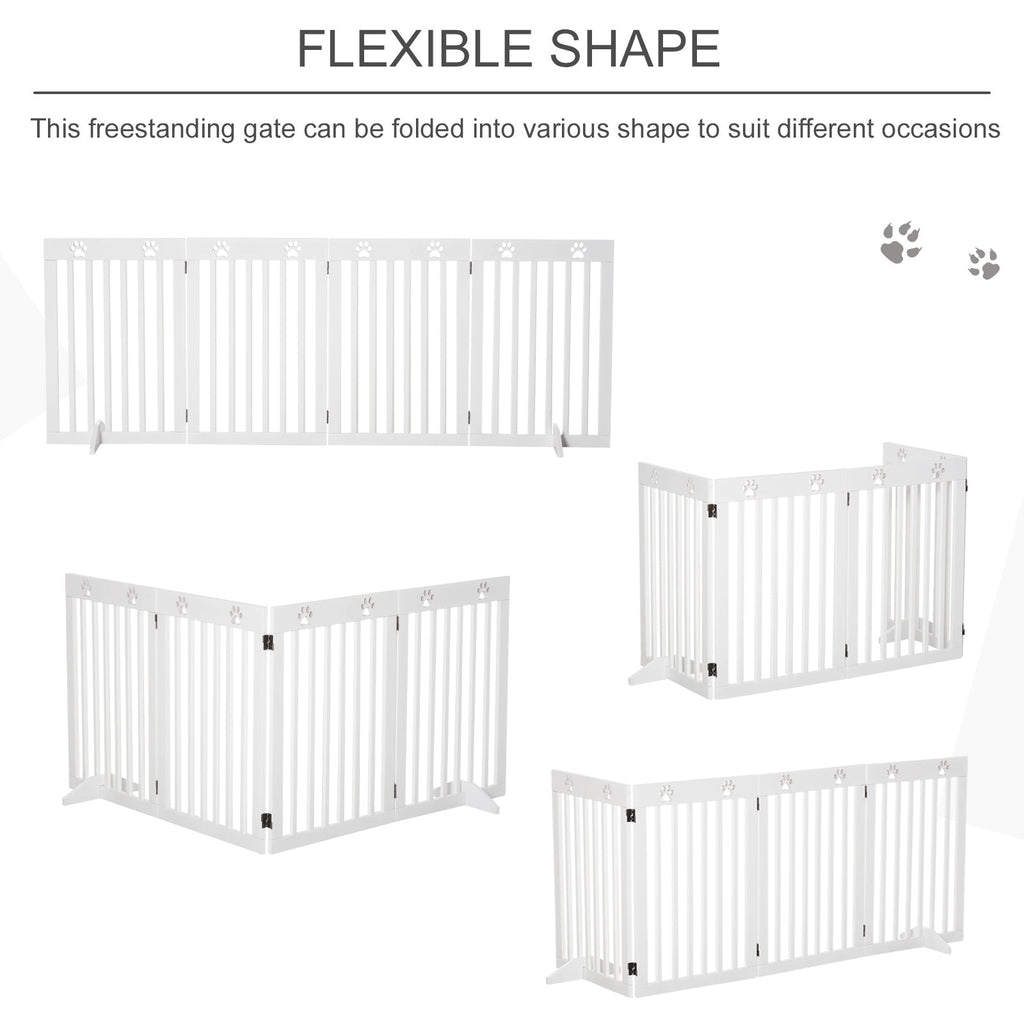 Foldable Wooden Pet Gate Freestanding with Support Feet, two colours - Slickers ◊ Doghouse