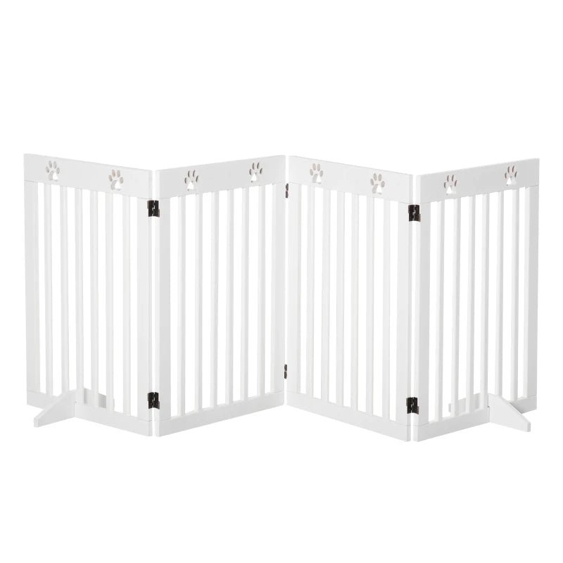 Foldable Wooden Pet Gate Freestanding with Support Feet, two colours - Slickers ◊ Doghouse