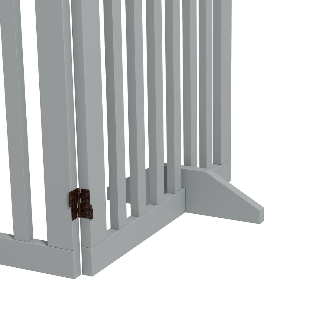 Foldable Wooden Pet Gate Freestanding with Support Feet, two colours - Slickers ◊ Doghouse