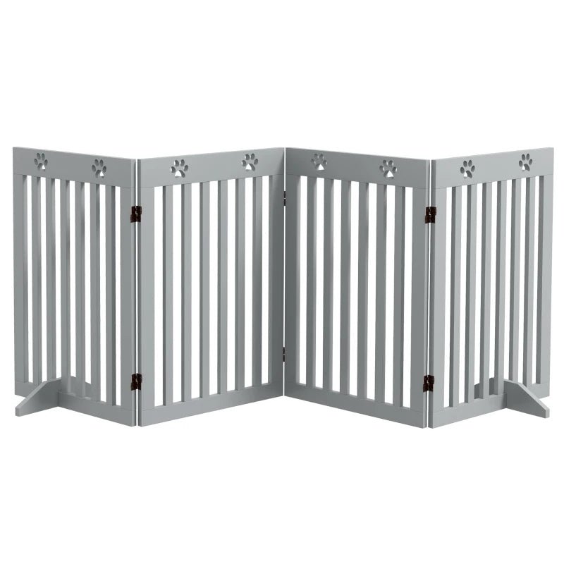 Foldable Wooden Pet Gate Freestanding with Support Feet, two colours - Slickers ◊ Doghouse