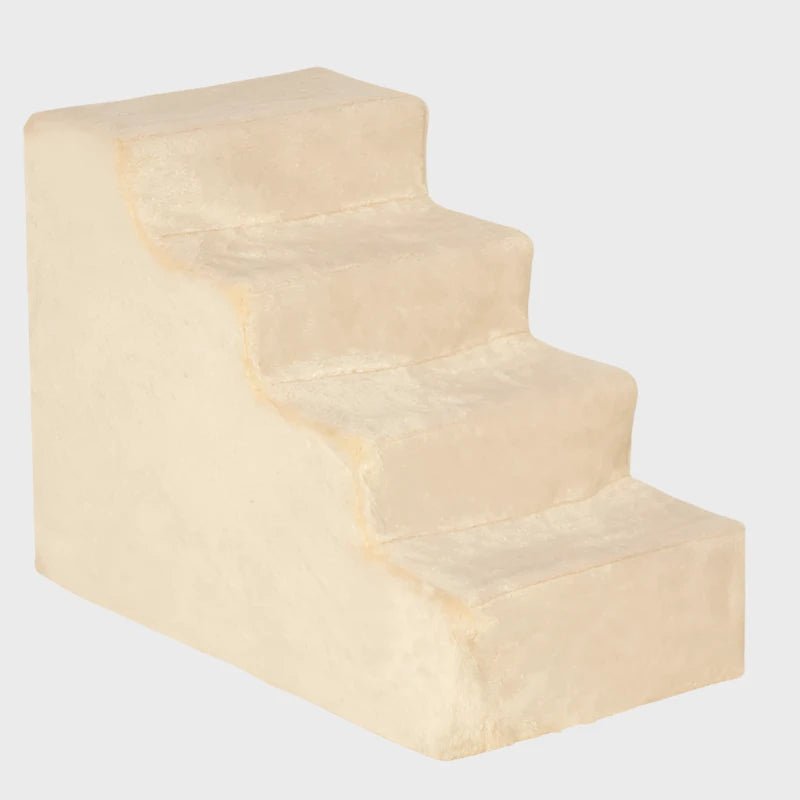 Four - Step Dog Stairs with Washable Plush Cover for High Bed or Sofa, three colours - Slickers ◊ Doghouse