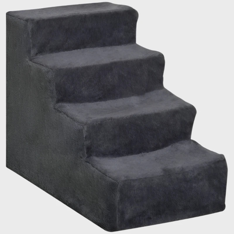 Four - Step Dog Stairs with Washable Plush Cover for High Bed or Sofa, three colours - Slickers ◊ Doghouse
