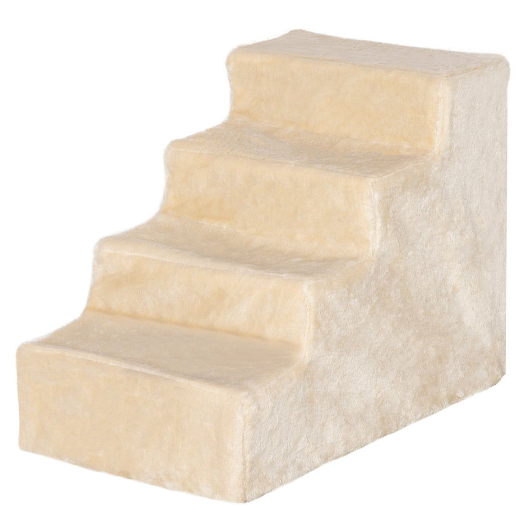Four - Step Dog Stairs with Washable Plush Cover for High Bed or Sofa, three colours - Slickers ◊ Doghouse