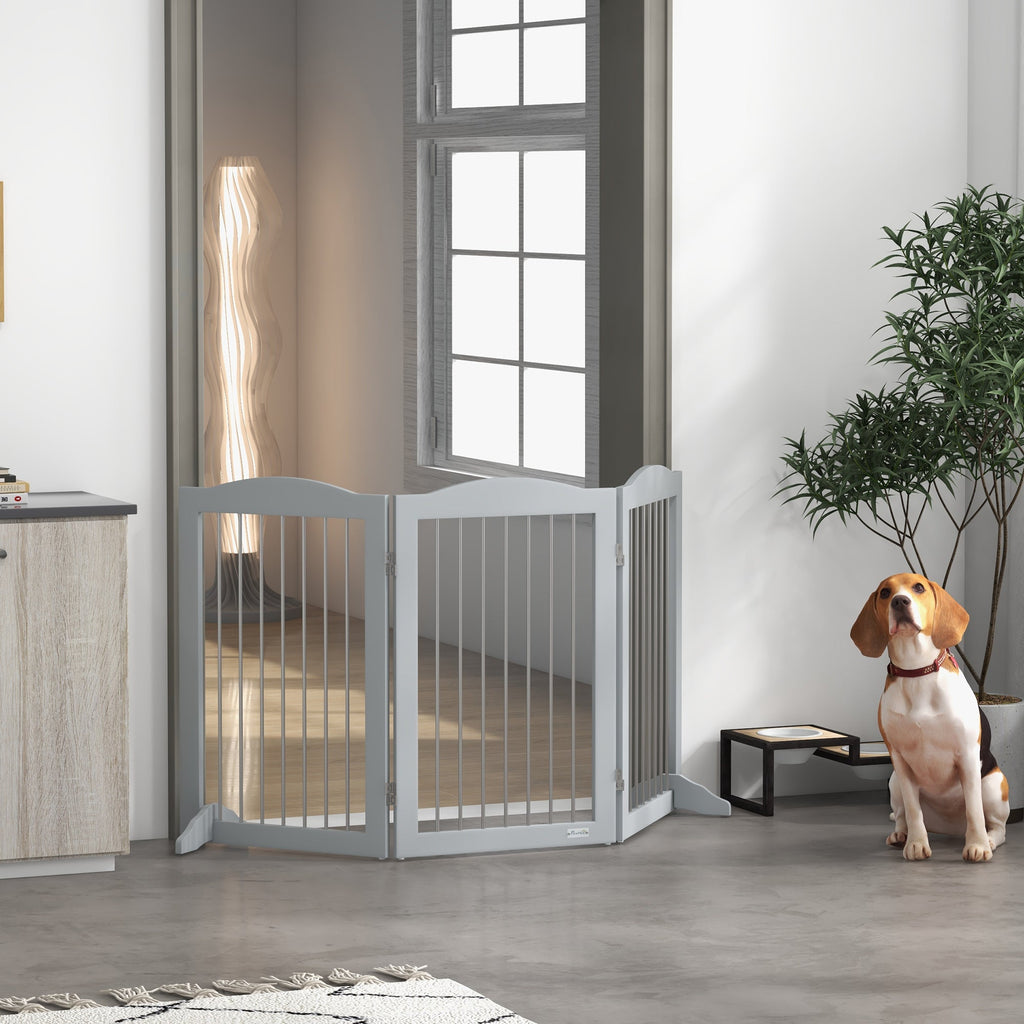 Freestanding Foldable Pet Gate with Two Support Feet, two colours - Slickers ◊ Doghouse
