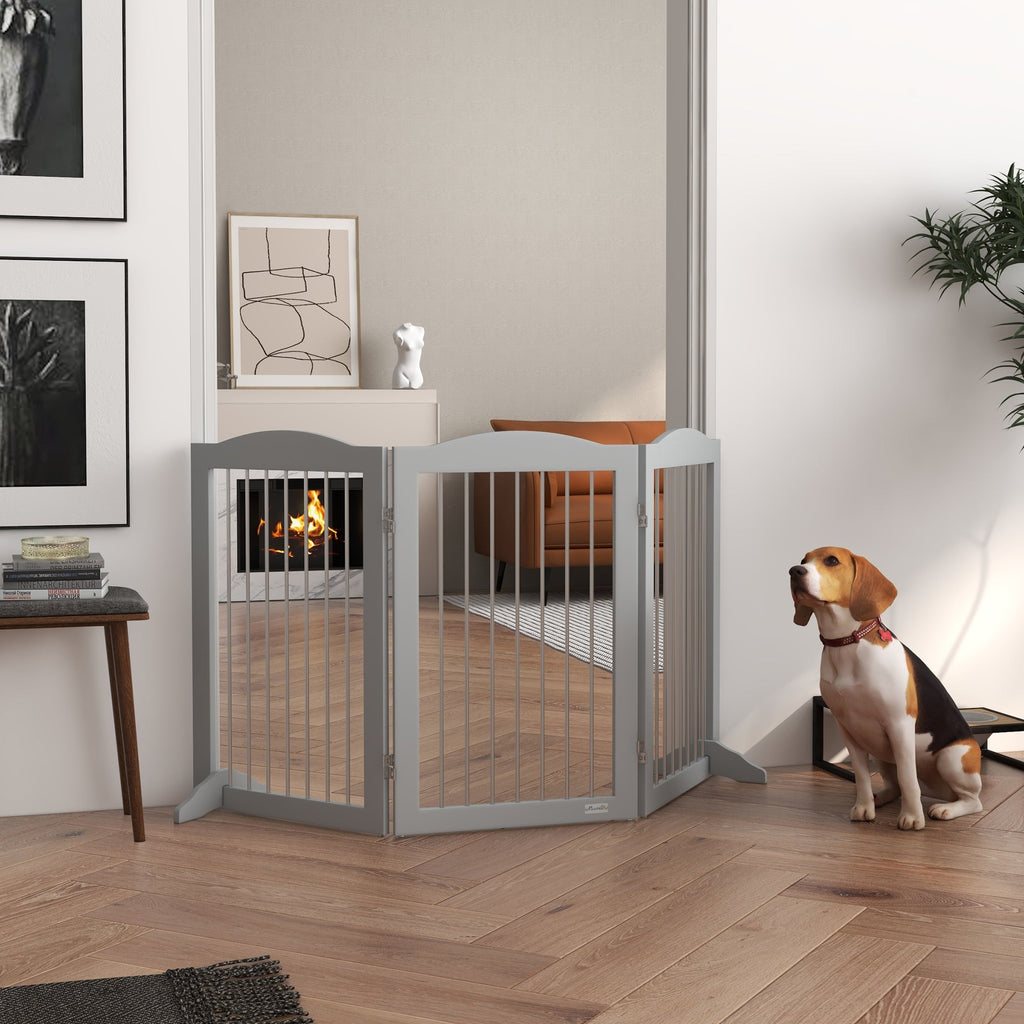 Freestanding Foldable Pet Gate with Two Support Feet, two colours - Slickers ◊ Doghouse