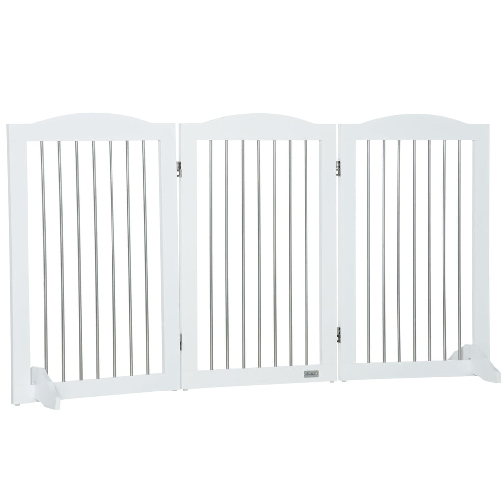Freestanding Foldable Pet Gate with Two Support Feet, two colours - Slickers ◊ Doghouse